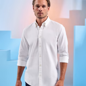 AQ039 Men's cotton Long Sleeved Oxford Shirt